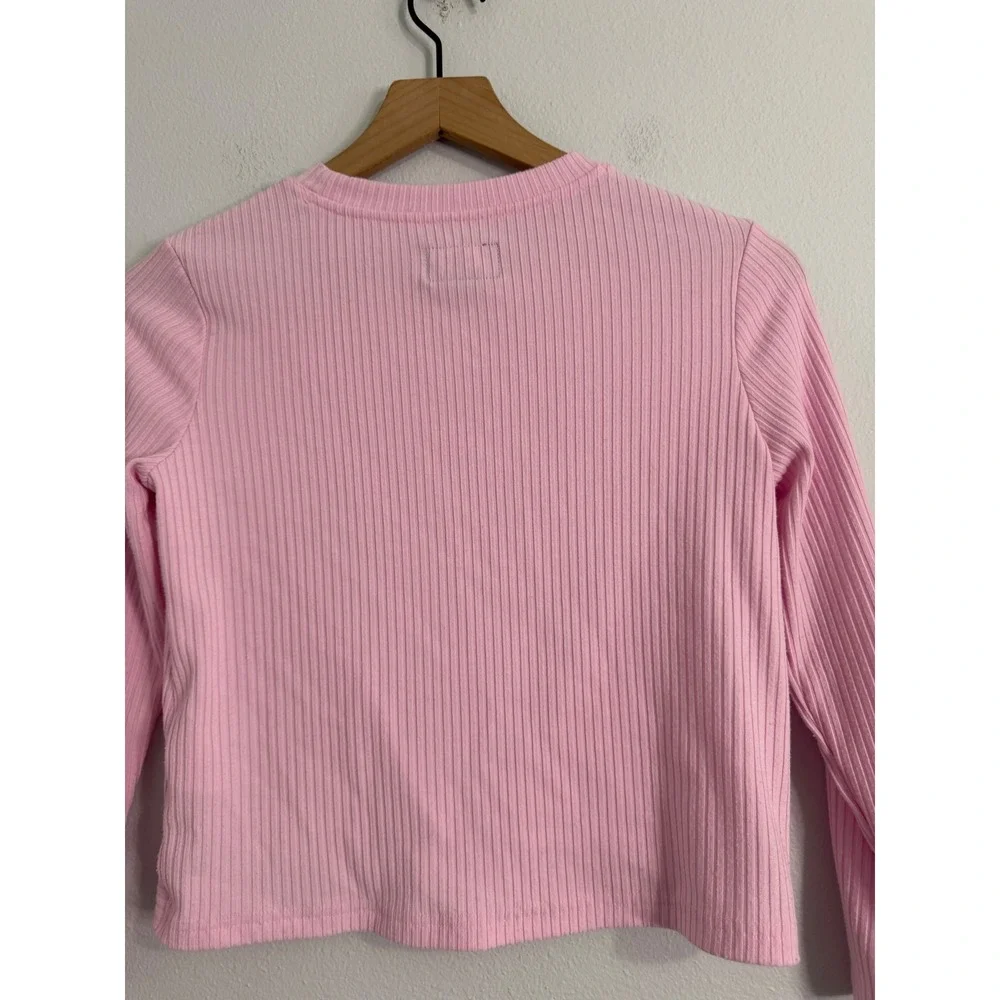 Converse - Girl's Ribbed Cropped Pink Logo Size 8/10‎